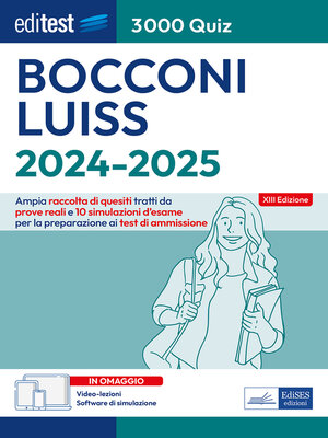 cover image of EBOOK- Editest 3000 quiz Bocconi Luiss 2024 2025